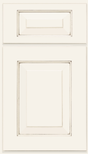Finish: Polar Paint with Slate Highlight <br>
Door Style: Richmond Door <br>
Drawer Front: Shown w/Matching Richmond DF Richmond